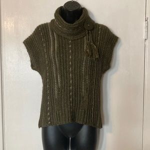 Skovhuus Wool/Mohair Knit Short Sleeve Turtleneck Sweater